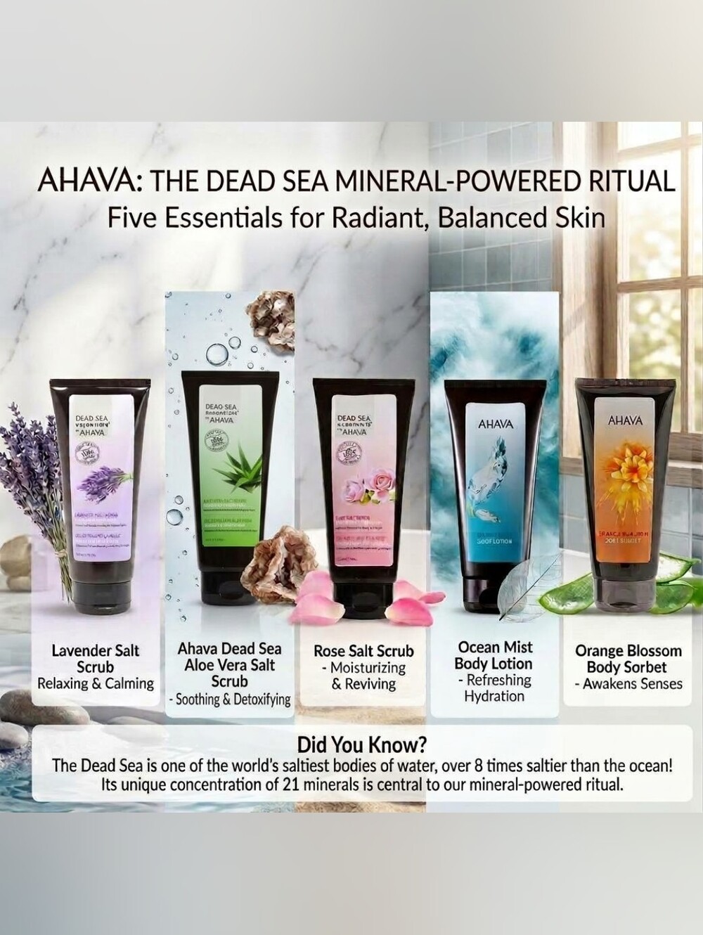 AHAVA Dead Sea Mineral Lotion, Scrub, Or Cleanser, Pick 1, BUY NOW PRICING